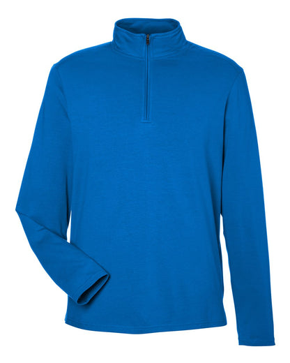 Devon & Jones Men's Raleigh Stretch Quarter-Zip Pullover DG425 #color_French Blue
