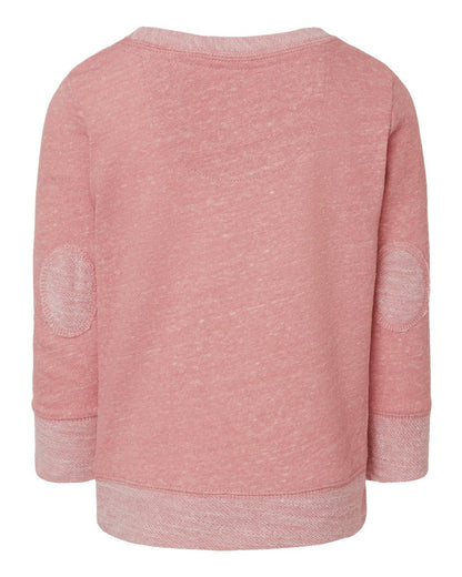 Rabbit Skins Toddler Harborside Mélange French Terry Crewneck Sweatshirt 3379 #color_Mauvelous Melange