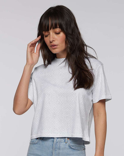 LAT Women's Boxy Tee 3518 #colormdl_White Reptile