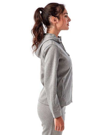 TriDri Women's Spun Dyed Full-Zip Hooded Sweatshirt TD498 #colormdl_Grey Melange
