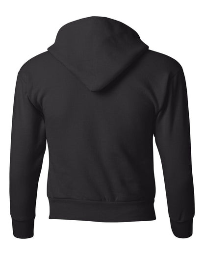 Hanes Youth EcoSmart® Hooded Sweatshirt P473 #color_Black