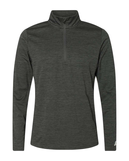Russell Athletic Men's Striated Quarter-Zip Pullover QZ7EAM #color_Stealth