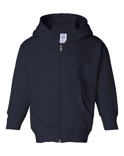 Rabbit Skins Toddler Full-Zip Fleece Hoodie Sweatshirt 3346 #color_Navy