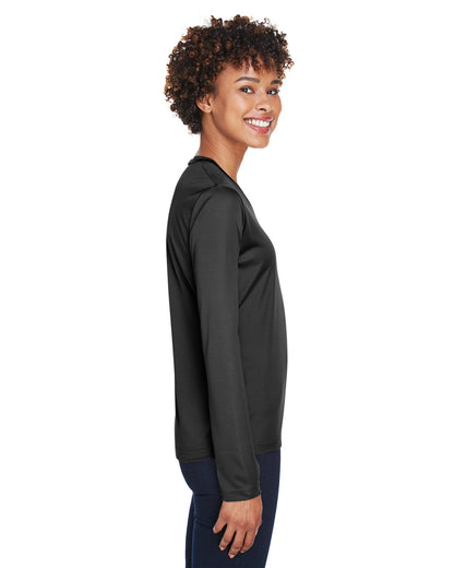 Team 365 Ladies' Zone Performance Long-Sleeve T-Shirt TT11WL #color_BLACK