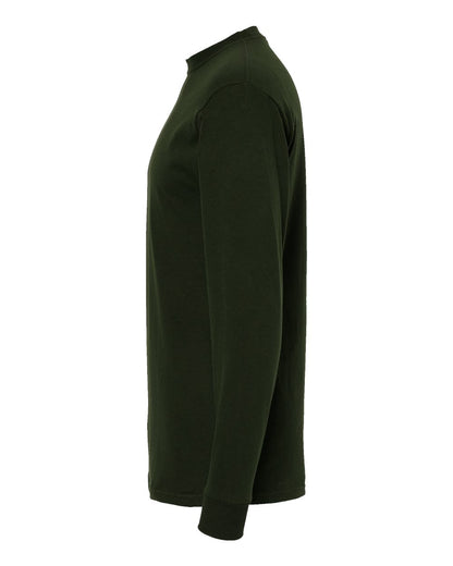 M&O Unisex Gold Soft Touch Long Sleeve T-Shirt 4820 #color_Forest Green