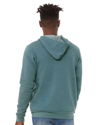 BELLA + CANVAS Sponge Fleece Full-Zip Hoodie 3739 #colormdl_Heather Deep Teal