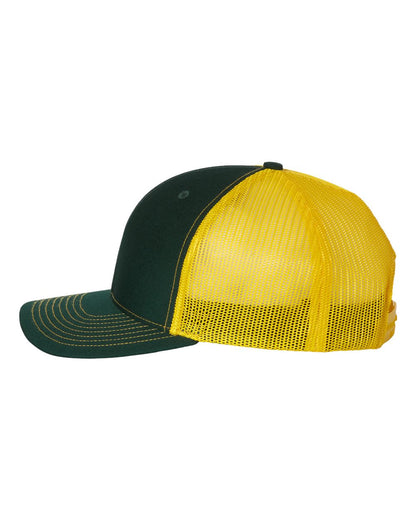 Richardson Snapback Trucker Cap 112 #color_Dark Green/ Yellow