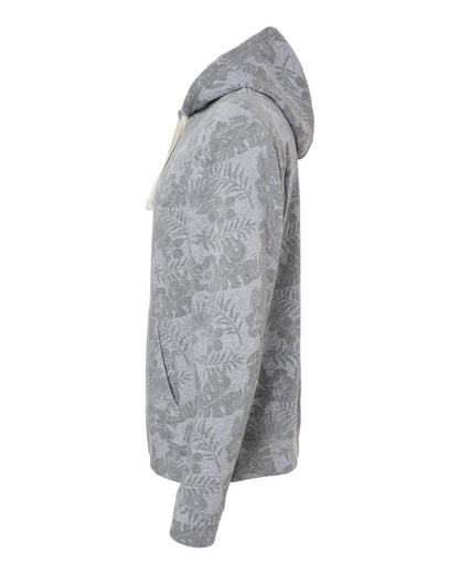 J. America Men's Triblend Fleece Hooded Sweatshirt 8871 #color_Grey Aloha Triblend