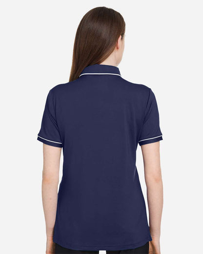 Under Armour Women's Tipped Teams Performance Polo 1376905 #colormdl_Midnight Navy/ White