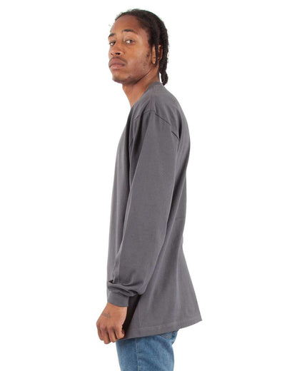 Shaka Wear Men's Max Heavyweight Long Sleeve T-Shirt SHMHLS #colormdl_Dark Grey