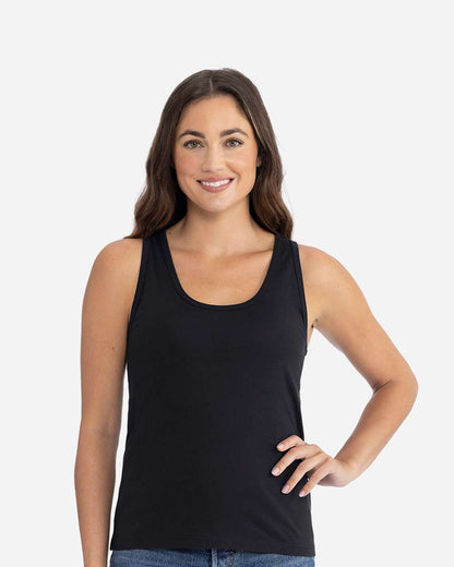 Next Level Women's Cotton Tank 3933 #colormdl_Black