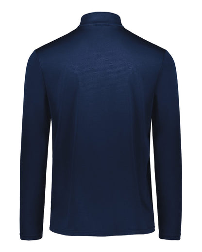 Holloway Men's Dry-Excel™ Prism Bold Quarter-Zip Pullover 222591 #color_Navy/ White