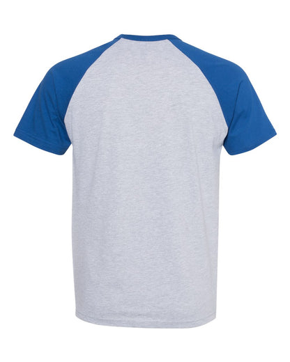 Next Level Cotton Raglan T-Shirt 3650 #color_Royal/ Heather Grey