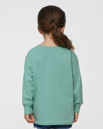 Rabbit Skins Toddler Fine Jersey Long Sleeve Tee 3302 #colormdl_Saltwater