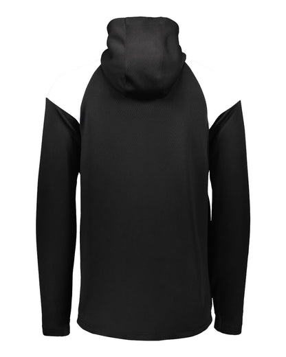 Holloway Men's Limitless Quarter-Zip Hooded Pullover 222584 #color_Black/ White
