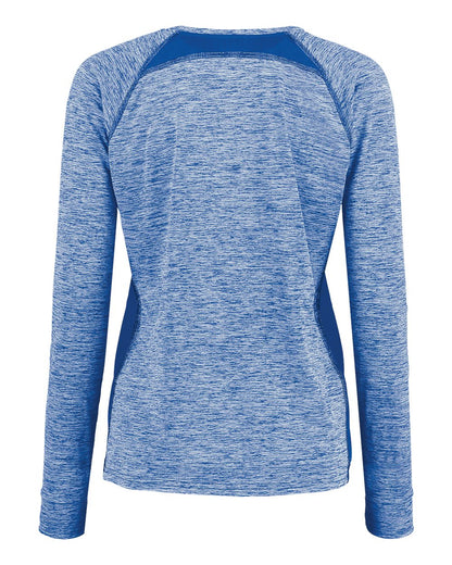 Holloway Women's Electrify CoolCore® Long Sleeve V-Neck T-Shirt 222770 #color_Royal Heather