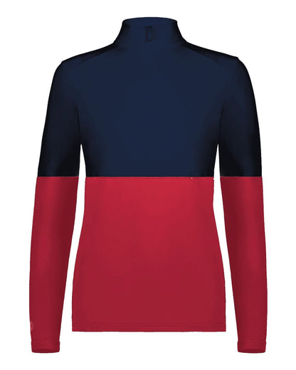 Holloway Women's Momentum Team Quarter-Zip Pullover 223700 #color_Scarlet/ Navy
