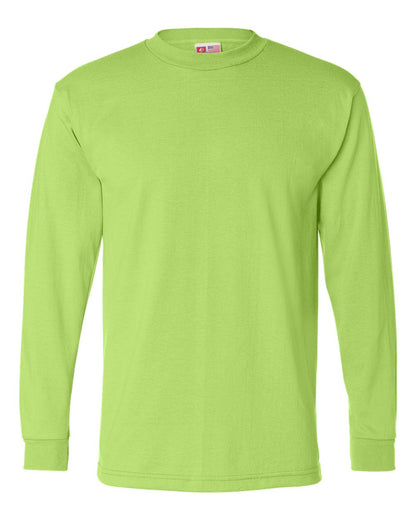 Bayside USA-Made 50/50 Long Sleeve T-Shirt 1715 #color_Safety Green