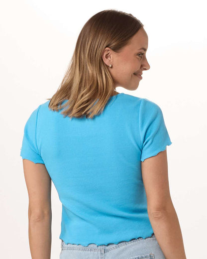 Boxercraft Women's Baby Rib T-Shirt BW2403 #color_Pacific Blue