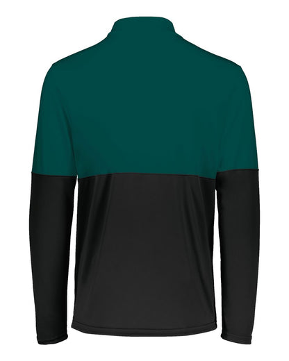 Holloway Men's Momentum Team Quarter-Zip Pullover 223500 #color_Black/ Dark Green