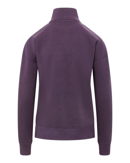 MV Sport Women's Cloud Fleece Quarter-Zip Sweatshirt W20189 #color_Eggplant
