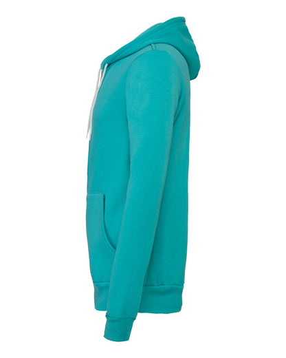 BELLA + CANVAS Sponge Fleece Full-Zip Hoodie 3739 #color_Teal