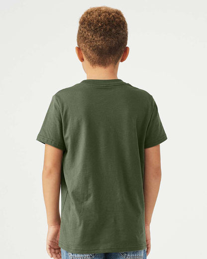 BELLA + CANVAS Youth Jersey Tee 3001Y #colormdl_Military Green