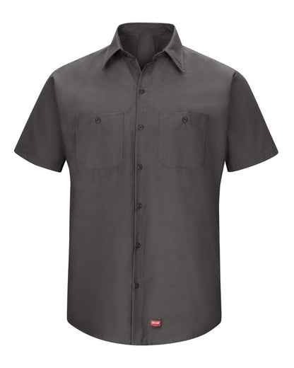 Red Kap Men's Mimix™ Short Sleeve Work Shirt SX20 #color_Charcoal