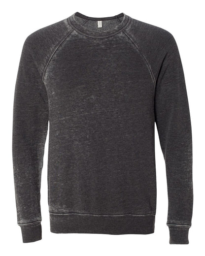 BELLA + CANVAS Sponge Fleece Raglan Crewneck Sweatshirt 3901 #color_Grey Acid Wash