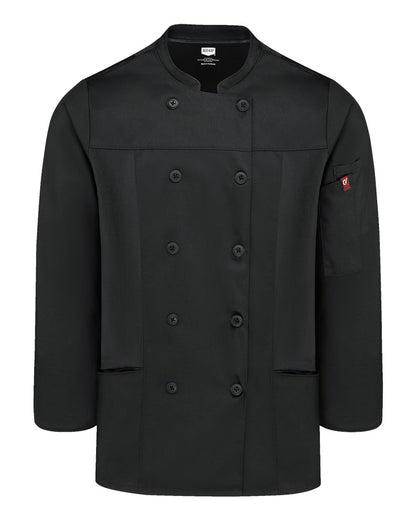 Chef Designs Women's Deluxe Airflow Chef Coat 053W #color_Black