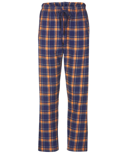 Boxercraft Women's Haley Flannel Pants BW6620 #color_Heritage Navy/ Orange/ Grey Plaid
