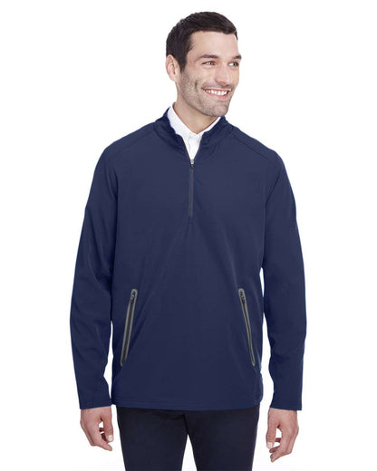 North End Men's Quest Stretch Quarter-Zip Pullover NE401 #colormdl_Classic Navy/ Carbon