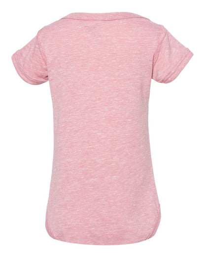Rabbit Skins Infant Harborside Mélange Bodysuit 4491 #color_Mauvelous Melange