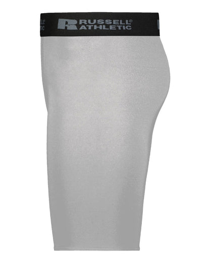 Russell Athletic Unisex CoolCore® Compression Shorts R24CPM #color_Grid Iron Silver