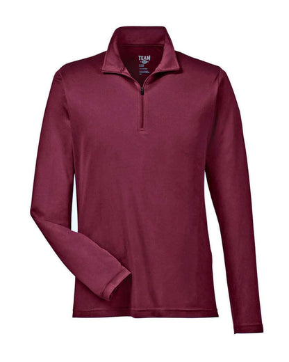 Team 365 Men's Zone Performance Quarter-Zip Pullover TT31 #color_Sport Maroon