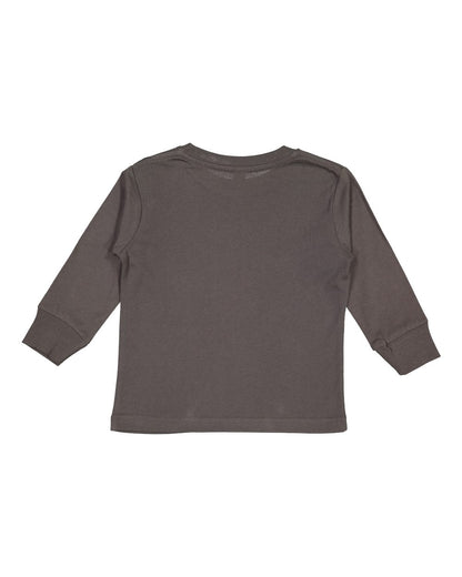 Rabbit Skins Toddler Fine Jersey Long Sleeve Tee 3302 #color_Charcoal