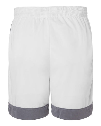 Augusta Sportswear Unisex Match-Up Basketball Shorts 6889 #color_White/ Graphite
