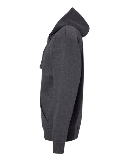J. America Men's Premium Full-Zip Hooded Sweatshirt 8821 #color_Charcoal Heather