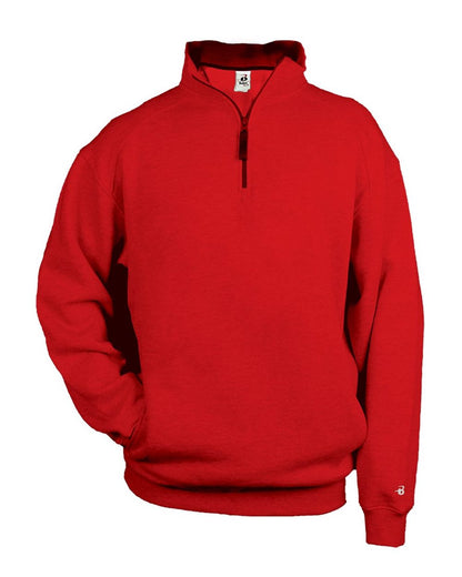 Badger Quarter-Zip Fleece Pullover 1286 #color_Red