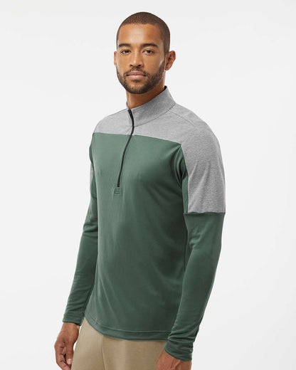 Adidas Lightweight Quarter-Zip Pullover A552 #colormdl_Green Oxide/ Grey Three Melange