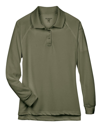 Harriton Women's Advantage Long Sleeve Tactical Polo M211LW #color_Tactical Green