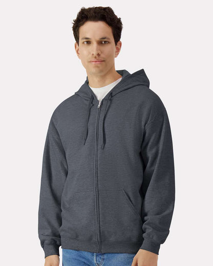 Gildan Unisex Softstyle® Full-Zip Hooded Sweatshirt SF600 #colormdl_Dark Heather