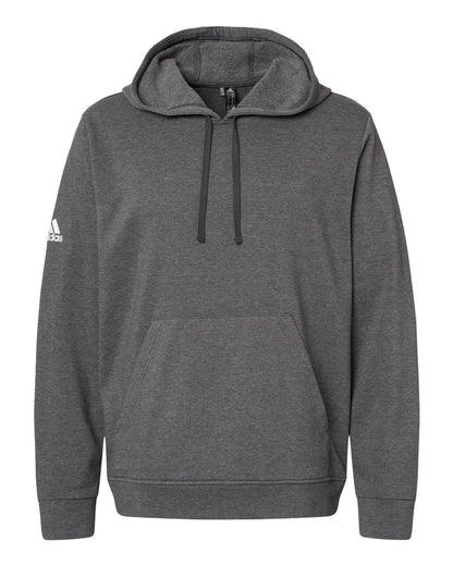 Adidas Unisex Fleece Hooded Sweatshirt A432 #color_Dark Grey Heather