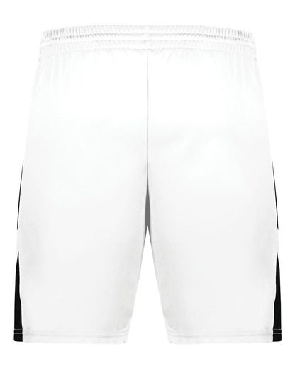 Augusta Sportswear Youth Step-Back Basketball Shorts 1737 #color_White/ Black