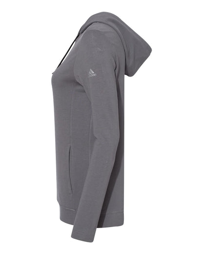 Adidas Women's Lightweight Hooded Sweatshirt A451 #color_Grey Five