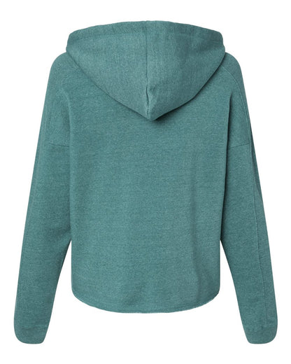 MV Sport Women's Angel Fleece Crop Hooded Sweatshirt W23101 #color_Mallard Green