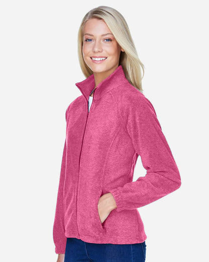Harriton Women's Full-Zip Fleece M990W #colormdl_Charity Pink
