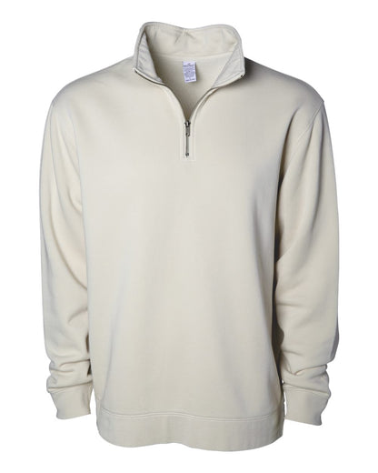 Independent Trading Co. Unisex Pigment-Dyed Quarter-Zip Pullover PRM4600QZ #color_Pigment Ivory