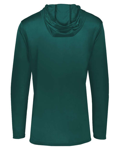 Holloway Men's Momentum Hooded Long Sleeve T-Shirt 222830 #color_Dark Green