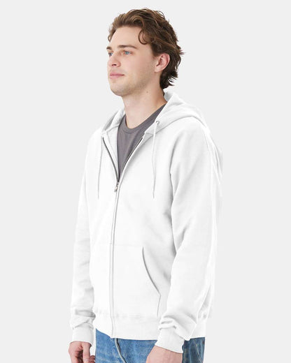 Hanes Unisex Ultimate Cotton® Full-Zip Hooded Sweatshirt F280 #colormdl_White